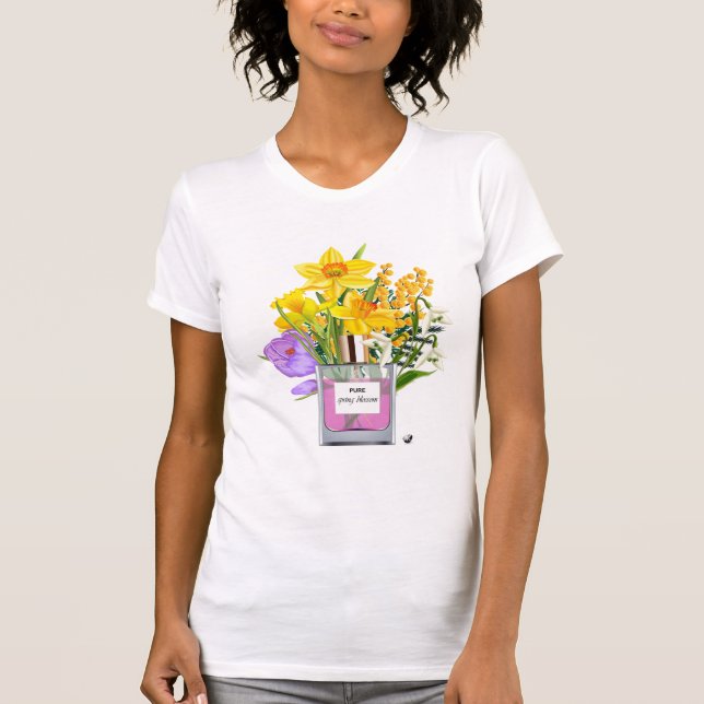 Camiseta Flakon Pure spring blossom mit Frühlingsblumen (Frente)