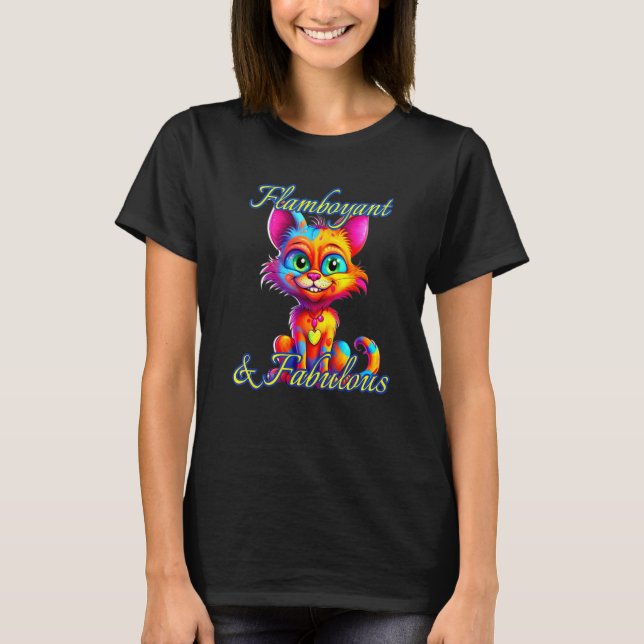 Camiseta Flamboyant And Fabulous Cat Fancy Exotic Person  S (Frente)