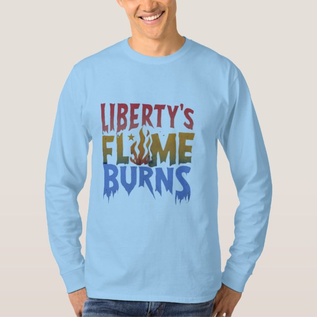 Camiseta Flame Burns da Liberdade (Frente)