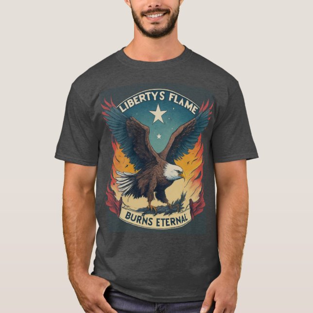 Camiseta Flame Burns Eterno da Liberdade (Frente)