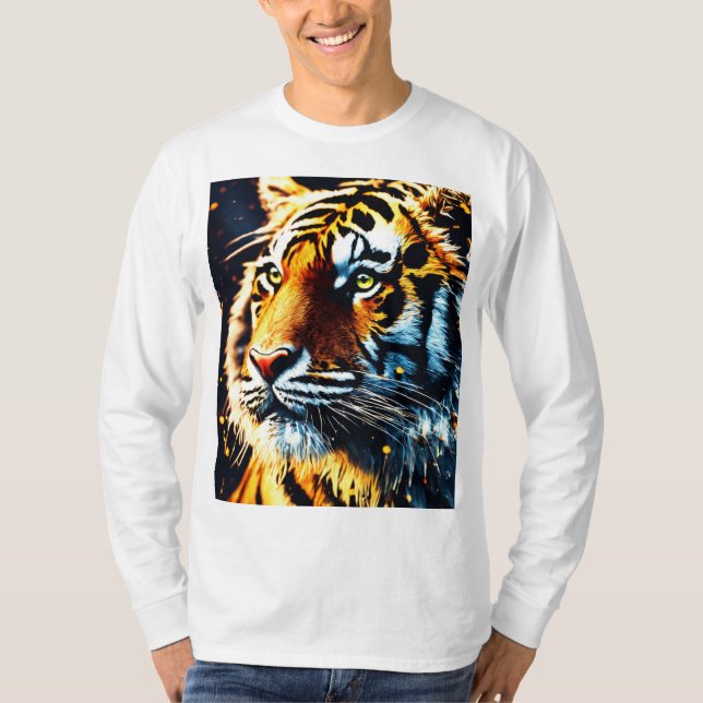 Camiseta "Flame de Raiva - Camisa-Leão Majestosa" (Frente)