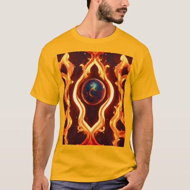 Camiseta Flame Fusion: Expresse seu estilo de sonho com cap (Frente)