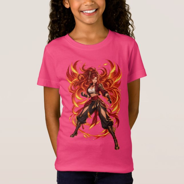 Camiseta Flame Goddess Fantasy Warrior (Frente)