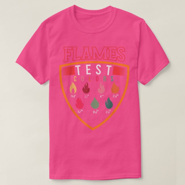 Camiseta Flame Test Colors Funny Science  (Frente do Design)