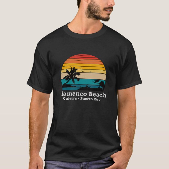Camiseta Flamenco Beach Culebra - Porto Rico (Frente)