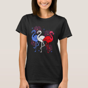 Camiseta Flamerican 4, de julho, Flag Flamingo Inde