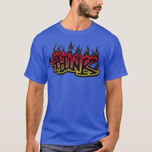 Camiseta Flames acha que design de skate