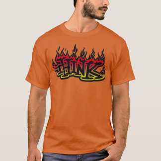 Camiseta Flames acha que design de skate