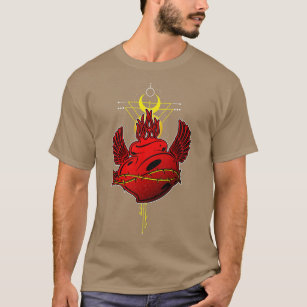 Camiseta Flames Heart Tribal Tattoo Street Style