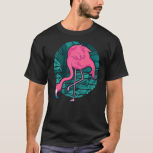 Camiseta Flami Tropical Rosa Tropical de Pássaro Animal Exó