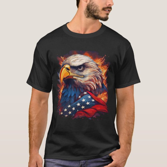 Camiseta Flaming Americana Bold Eagle (Frente)