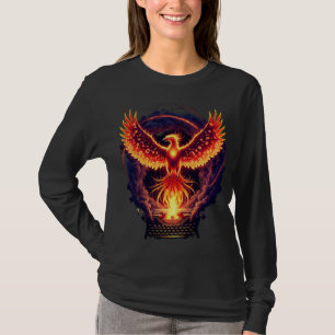 Camiseta Flaming de Ascensão Phoenix por máquinas de escrev