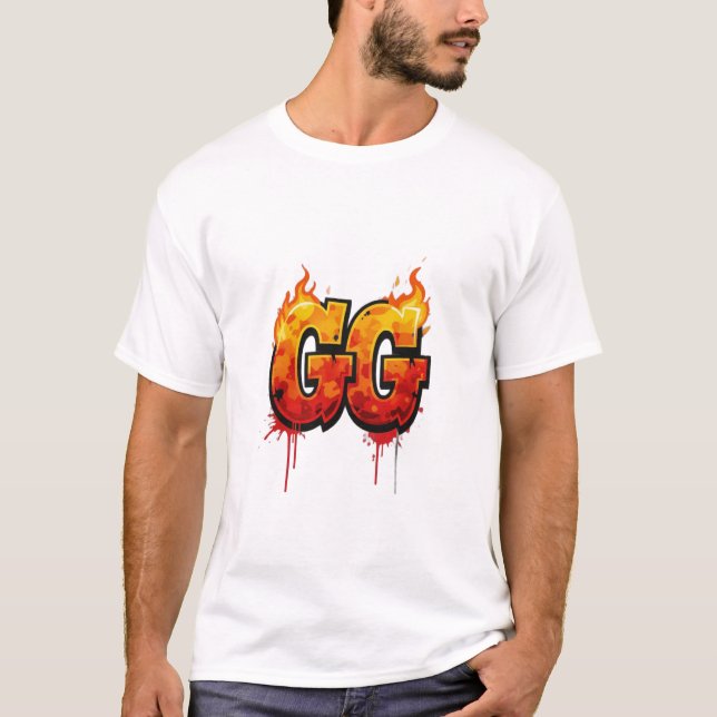Camiseta 🔥 Flaming "GG" Graffiti Style (Frente)