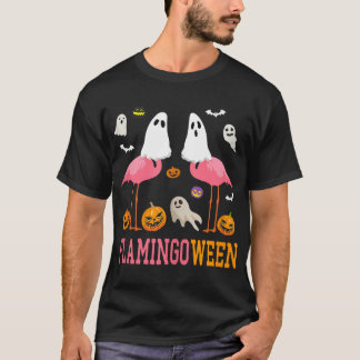 Camiseta Flamingbetween Funny Boo Ghost Flamingo Halloween 