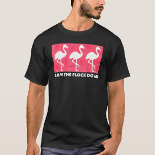 Camiseta Flamingo Acalme O Pássaro Rosa No Verão