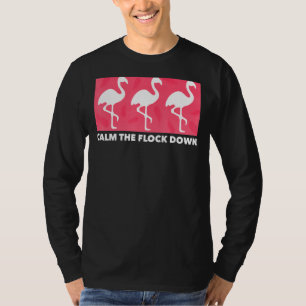 Camiseta Flamingo Acalme O Pássaro Rosa No Verão