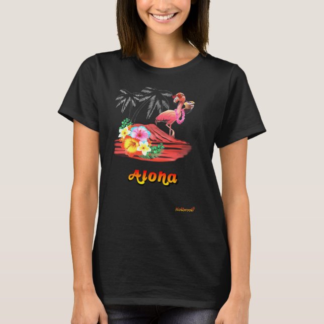 CAMISETA FLAMINGO ALOHA (Frente)