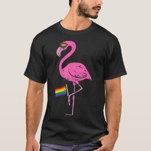 Camiseta Flamingo Animal Bird LGBTQ Orgulho gay