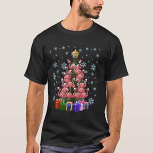 Camiseta Flamingo, Árvore de Natal Engraçado Família Xmas C