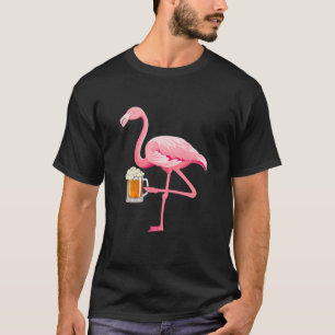 Camiseta Flamingo Beer Party - Bebendo Engraçado Drinkers F