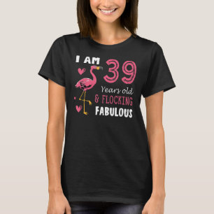 Camiseta Flamingo Bird Flamingo Cute Birthday Há 39 Anos