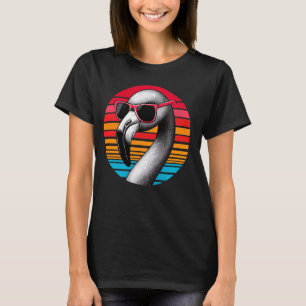 Camiseta Flamingo Bird Sunset Style Vintag