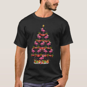 Camiseta Flamingo Bird Xmas Holiday Flamingo Natal Tre