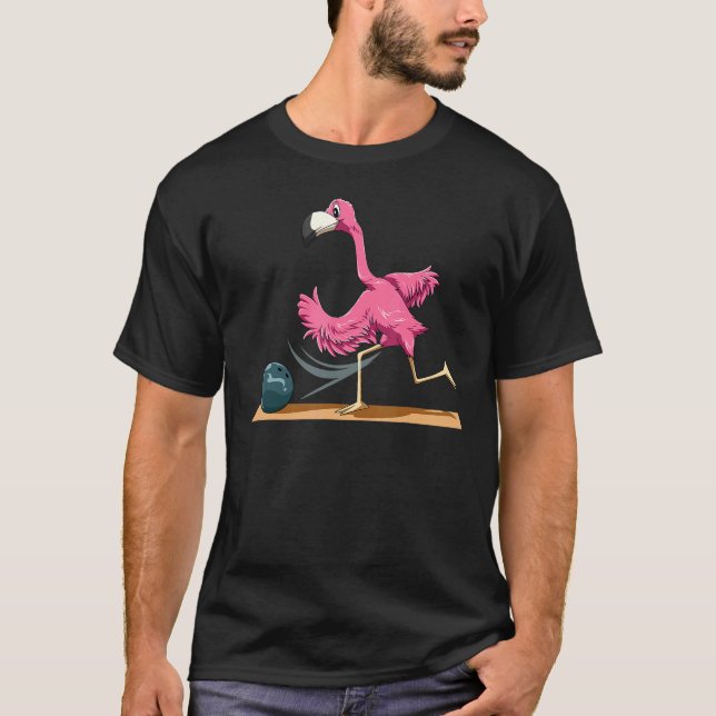 Camiseta Flamingo Boliche Flamingo Boliche De Jogar Flaming (Frente)