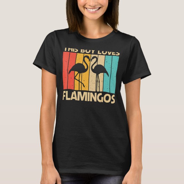 Camiseta Flamingo Bonito Para Crianças Flamingo Bird (Frente)