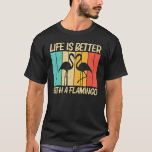 Camiseta Flamingo Bonito Para Homens Flamingo Bird