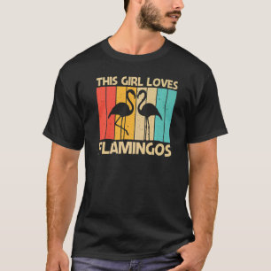 Camiseta Flamingo Bonito Para Raparigas Flamingo Bird Anima