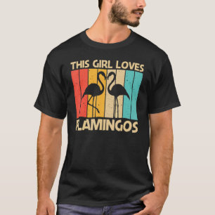 Camiseta Flamingo Bonito Para Raparigas Flamingo Bird Anima