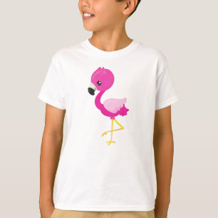 Camiseta Flamingo Bonito, Pequeno Flamingo, Flamingo Rosa