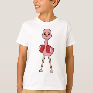 Camiseta Flamingo Boxer Boxing luvas Boxing