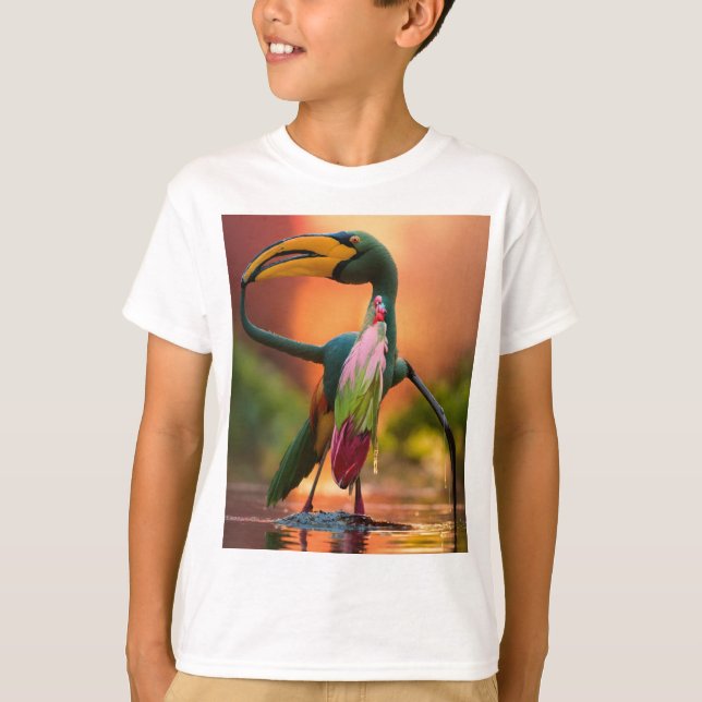 Camiseta Flamingo Chef em Ação" (Frente)