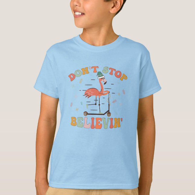 Camiseta Flamingo Christmas  (Frente)