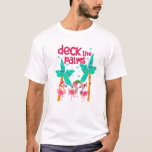 Camiseta Flamingo Christmas Beach Hawaii Tropical Deck The<br><div class="desc">Flamingo Christmas Beach Hawaii Tropical Deck das Palmas</div>