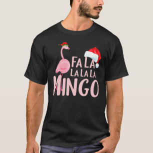 Camiseta Flamingo Christmas Fa La La Mingo Xmas