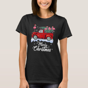 Camiseta Flamingo Christmas Pj Figurume Flamingo Red T