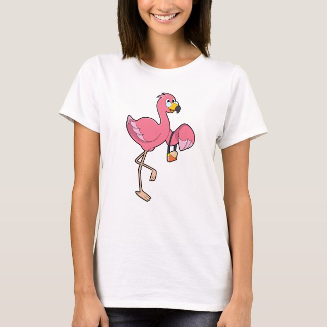 Camiseta Flamingo com bolsa (Frente)