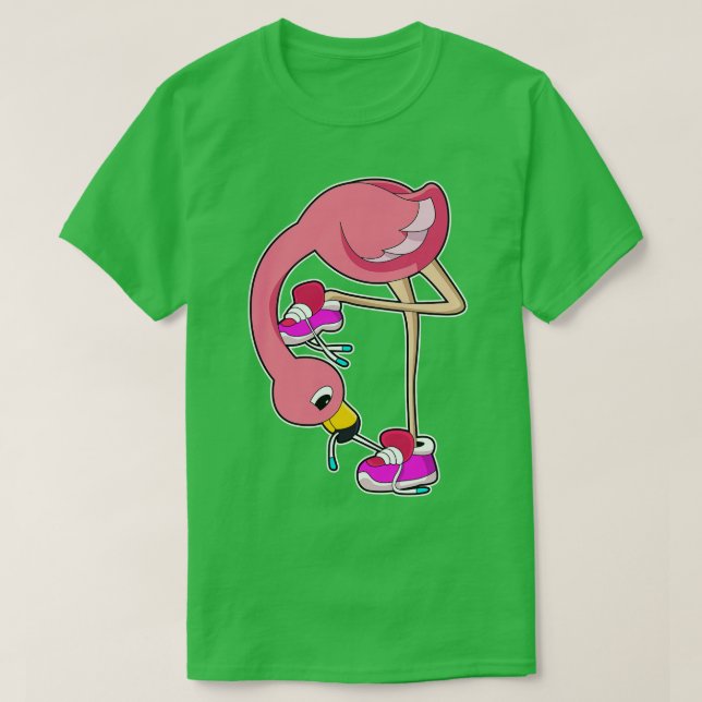 Camiseta Flamingo com Calçados (Frente do Design)