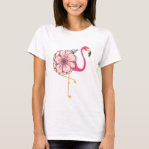 Flamingo com design de flor