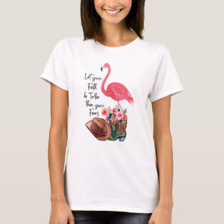 Camiseta Flamingo com flamina rosa