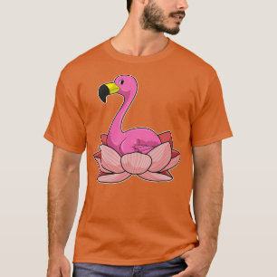 Camiseta Flamingo com flor de lótus