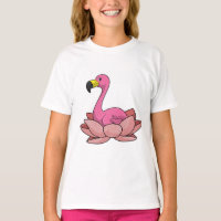 Flamingo com flor de Lotus