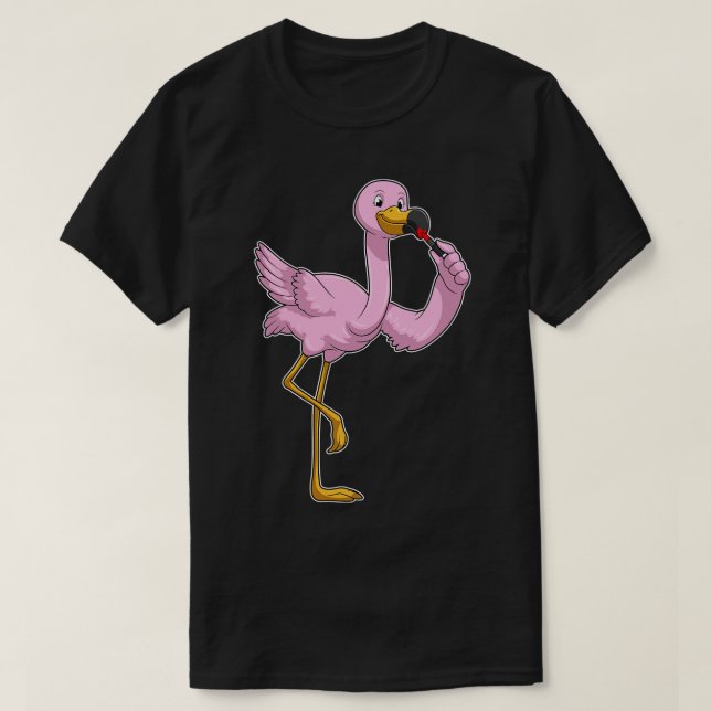 Camiseta Flamingo com Lipstick (Frente do Design)