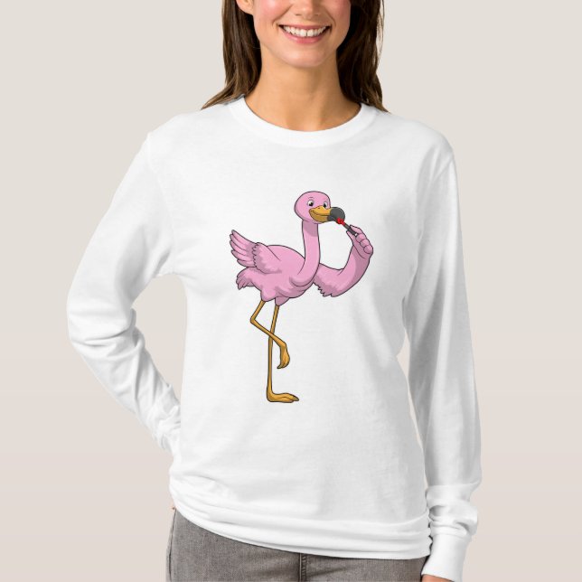 Camiseta Flamingo com Lipstick (Frente)