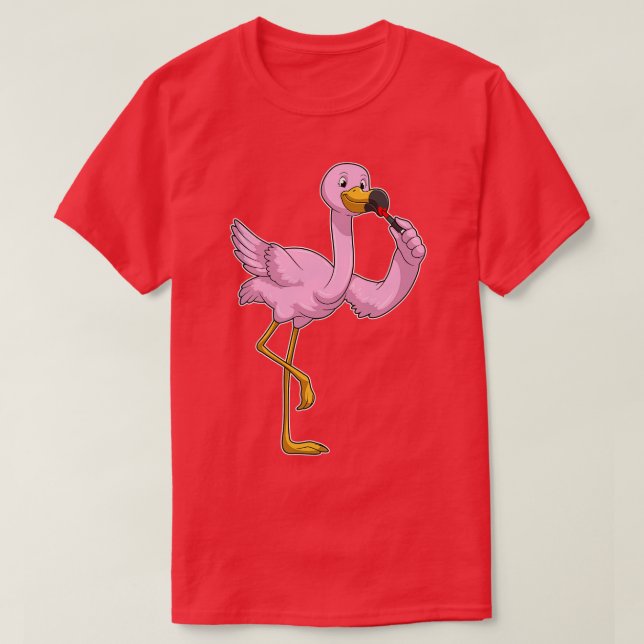 Camiseta Flamingo com Lipstick (Frente do Design)