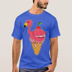 Camiseta Flamingo com Maçã sorvete Waffle