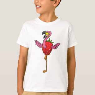 Camiseta Flamingo com morango